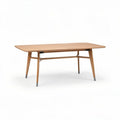 Wood dining table suitable for indoor and outdoor use with dimensions 170 x 90 x 75cm